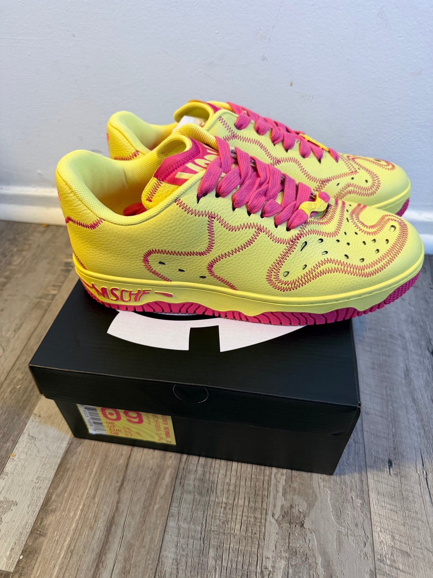MSCHF Super Normal 2 Yellow Pink Limited Edition Sneakers – Size 9