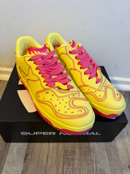 MSCHF Super Normal 2 Yellow Pink Limited Edition Sneakers – Size 9