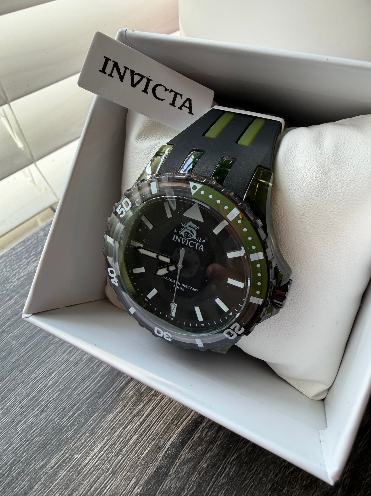 Invicta Subaqua Green & Black Diver Watch – Brand New in Box | 100M Water Resistant