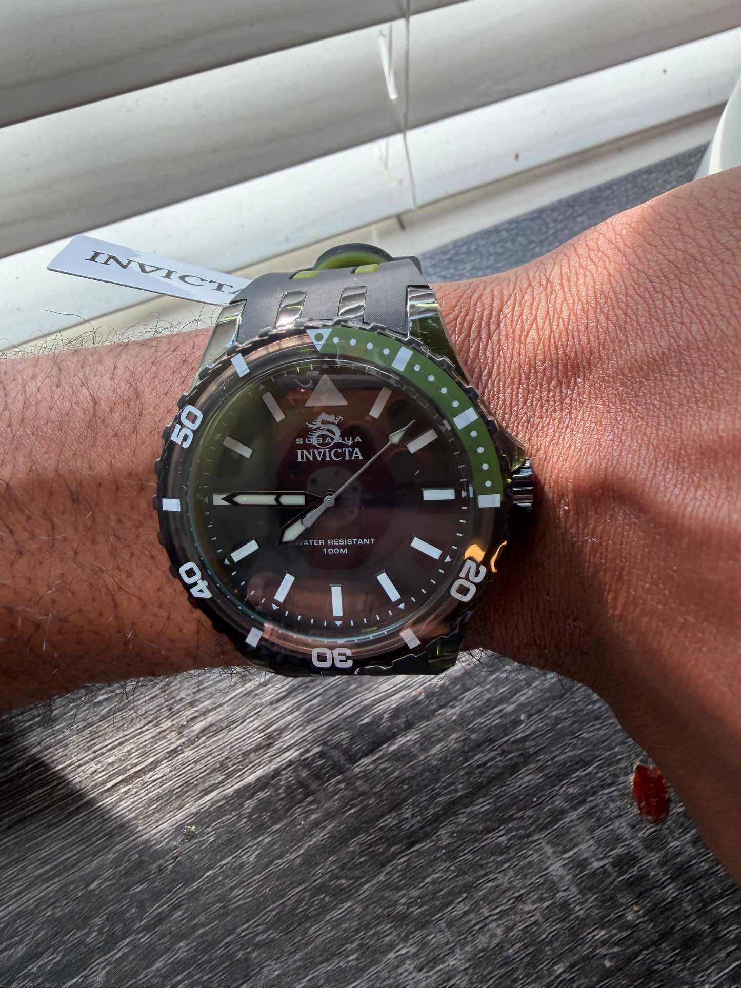 Invicta Subaqua Green & Black Diver Watch – Brand New in Box | 100M Water Resistant