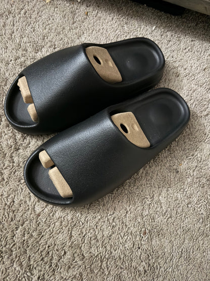 YZY YS-01 Black Slides – Size 12 | Brand New | Minimalist Comfort Slip-On Sandals